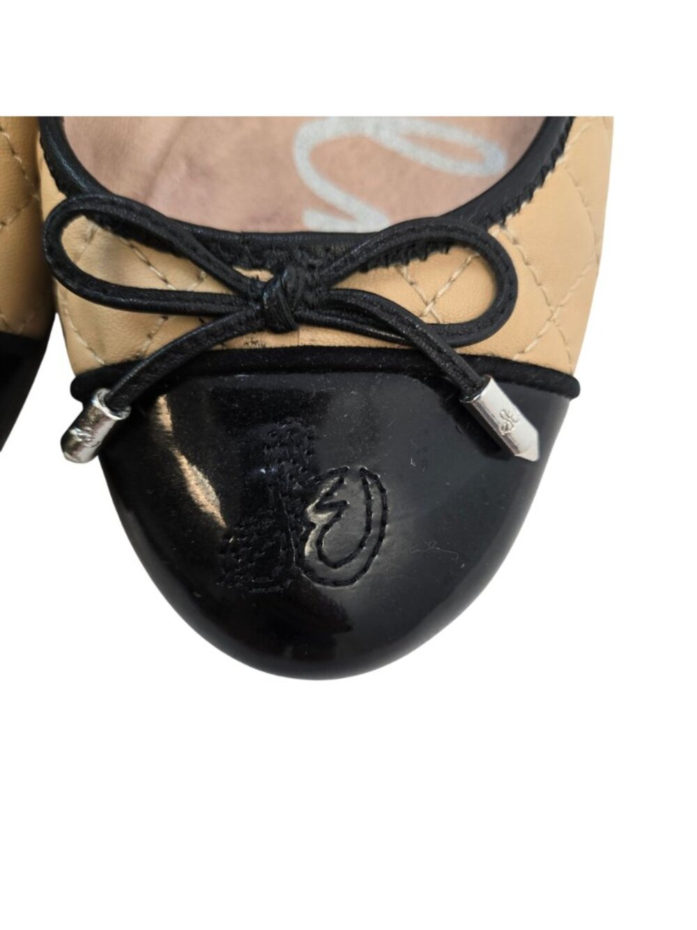 Sam Edelman Leather Becka Cap Toe Ballet Flats Size 8.5M - Picture 6 of 10
